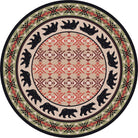 Strolling black bear round area rug made in the USA - Your Western Decor - Your Western Decor