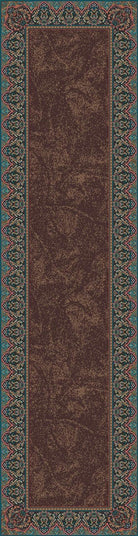 Chocolate & Turquoise ~ Elegant Western Floor Runner made in the USA - Your Western Decor