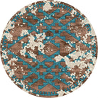 Distressed Fresco Hide Round Area Rug - Made in the USA - Your Western Decor