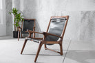 Comfy leather sling chairs handmade in Bend Oregon - Blue Mountain Brands Home Furnishings
