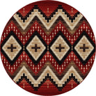 Fire Seeker 8' Round Area Rug made in the USA - Blue Mountain Brands Home Decor