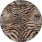 Golden Zebra Round Area Rug made in the USA - Blue Mountain Brands USA Home Decor