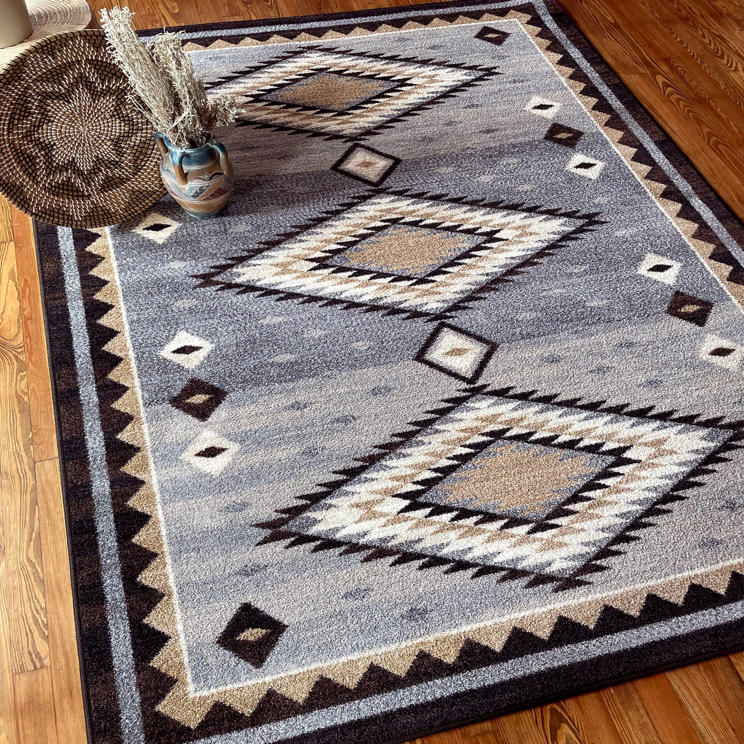 American made Grand Lodge Grey Gems Rugs - Blue Mountain Brands USA