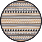 American made Southwestern Grand Lodge Progression Round Area Rug in Ginger - Blue Mountain Brands USA