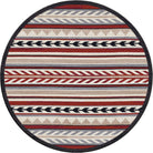 American made Grand Lodge Progression Round Area Rug in Red stripe - Blue Mountain Brands USA