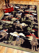 Green Bronc Western Rugs made in the USA - Your Western Decor