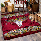 Hailey Floral & Skull Area Rugs made in the USA - Blue Mountain Brands USA Home Decor