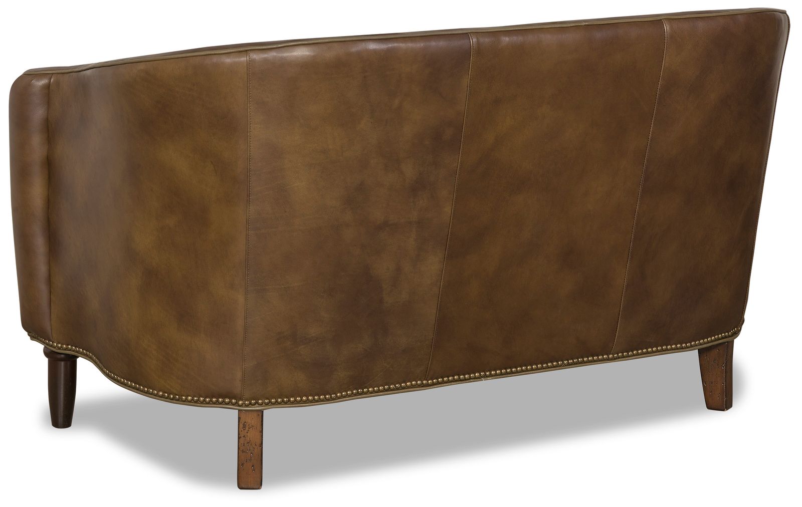Halligan leather loveseat back - made in the USA - Blue Mountain Brands USA