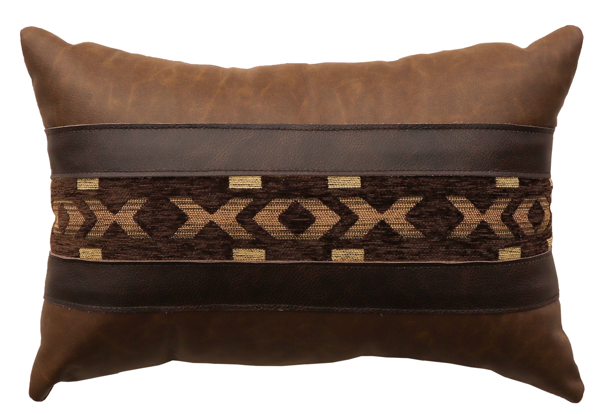 Hitchin' Post Leather Pillow - 12x18 American made - Blue Mountain Brands USA