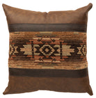 Hitchin' Post Southwestern Leather Pillow made in the USA - Blue Mountain Brands USA