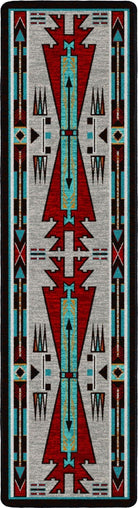Horse thieves red and turquoise southwestern floor runner made in the USA - Your Western Decor