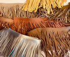 Leather fringe option for cornices - Blue Mountain Brands USA