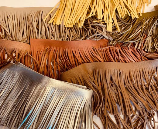 Leather fringe option for cornices - Blue Mountain Brands USA