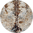 Longhorn Denim Splatter Round Western Rug - American Made Carpets - Your Western Decor