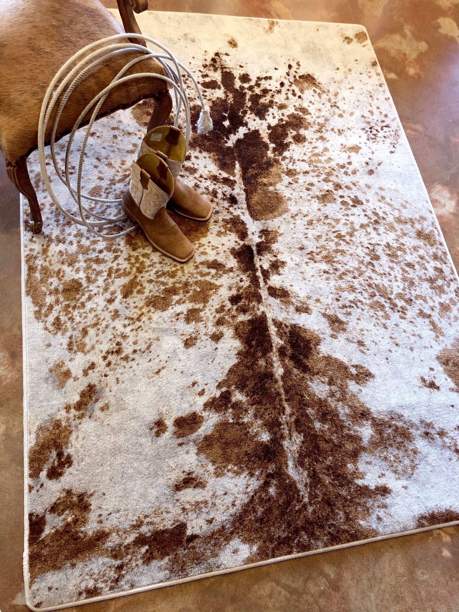 Longhorn Spotted Western Area Rug - Made in the USA - Your Western Decor