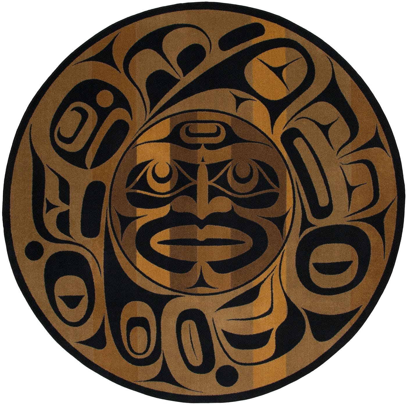 Moon Mask Round Area Rug Dark - Made in the USA - Your Western Decor