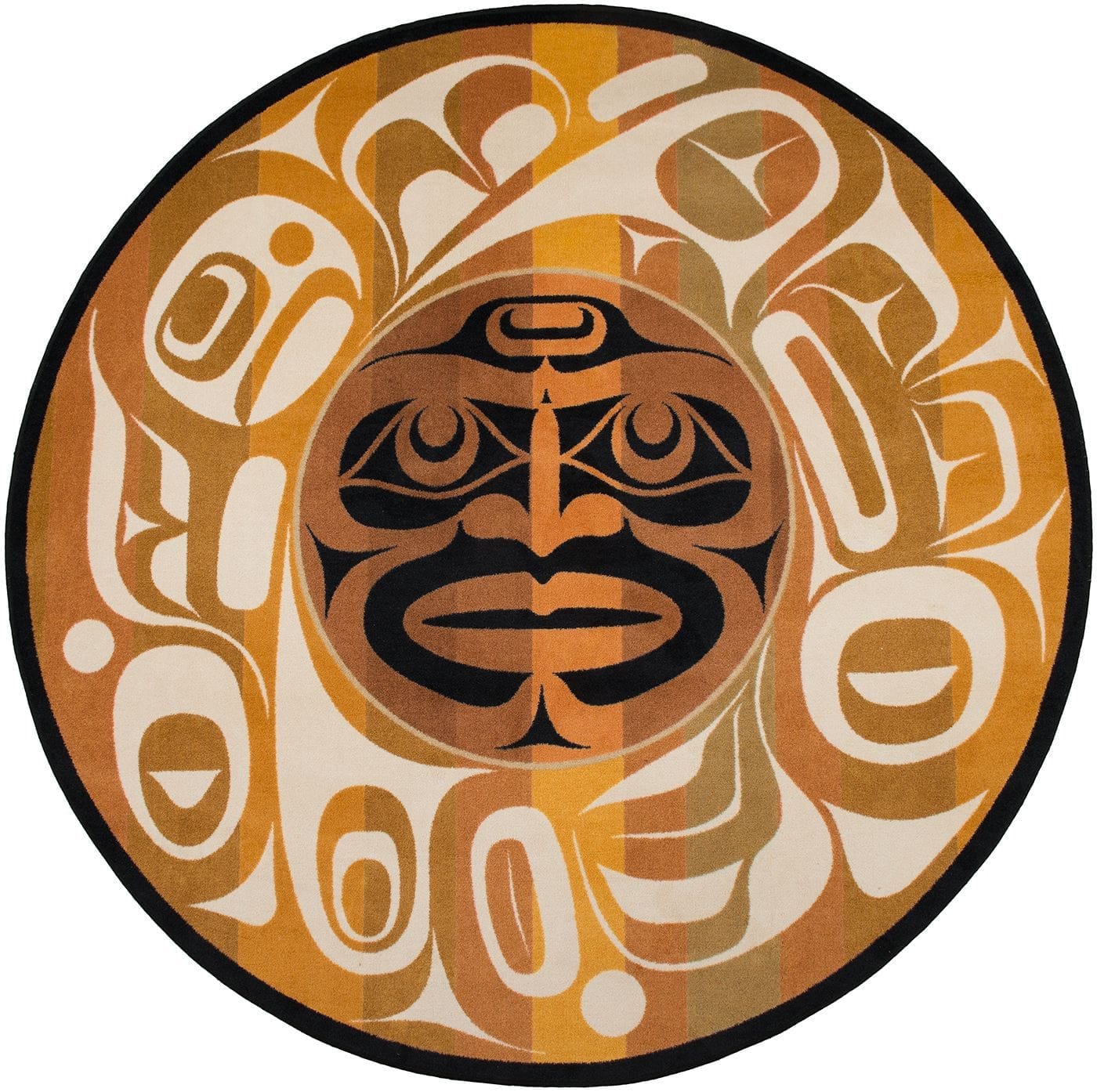 Moon Mask Round Area Rug Light - Made in the USA - Your Western Decor