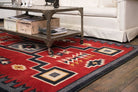 Old Crow Area Rug in Red made in the USA - Your Western Decor