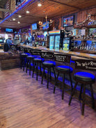 American made Custom Peak 9 Cowboy Bar Stools - Blue Mountain Brands USA Luxury Furnishings & Decor