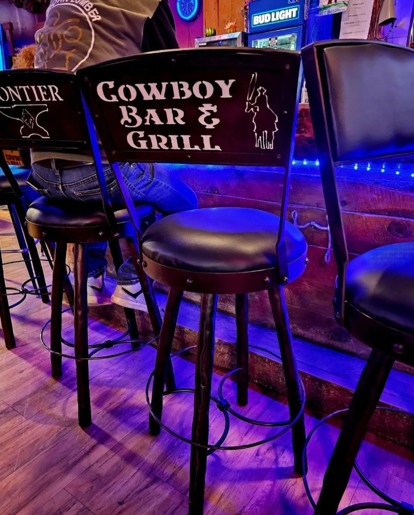 Custom plasma cut iron and leather custom bar stools - Blue Mountain Brands USA Luxury Furnishings & Decor