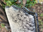 Peppered Cowhide and Leather Office Chair Detail - Blue Mountain Brands USA luxury home furnishings
