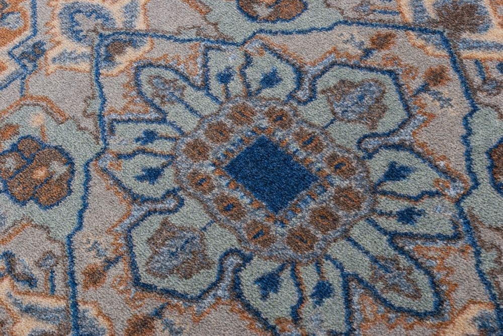 Persia Blue Caramel Carpet Detail - Made in the USA - Your Western Decor, LLC