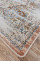Persia Pastel Distressed Area Rug Corner Detail - Made in the USA - Your Western Decor, LLC