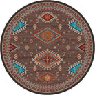 Persian Southwest 8' Round Area Rug - Made in the USA - Your Western Decor, LLC