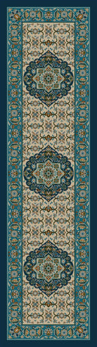 Persian worn navy floor runner - made in the USA - Your Western Decor, LLC
