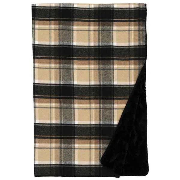 American made Premier Trapper Plaid Throw Blanket - Blue Mountain Brands USA