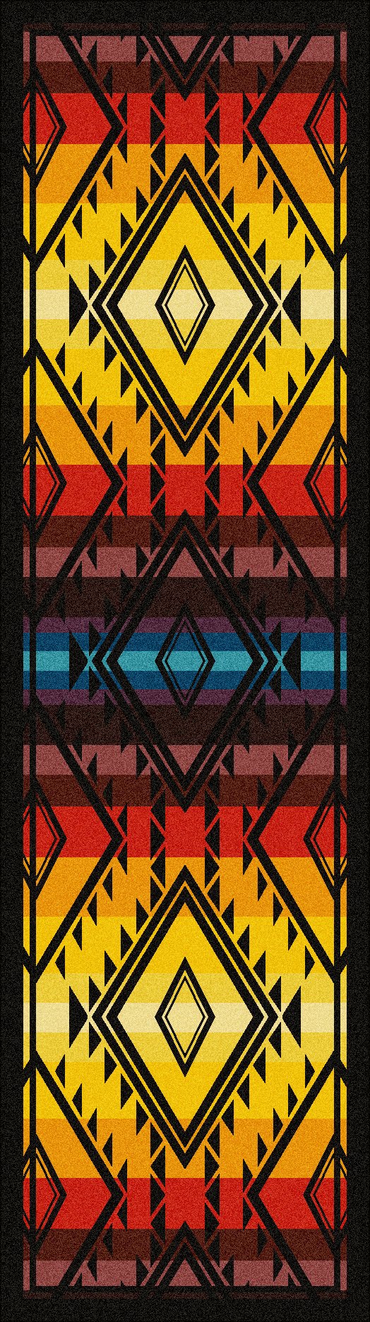 Rainbow Rainmaker Colorful Floor Runner - Made in the USA - Your Western Decor