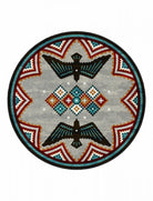 Raven Dance Colorful Southwestern Round Area Rug - Your Western Decor
