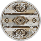 Rio Anna Southwestern Round Area Rug - American Made Rugs - Blue Mountain Brands USA Home Decor