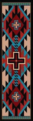 Rustic Cross Colorful Floor Runner made in the USA - Your Western Decor