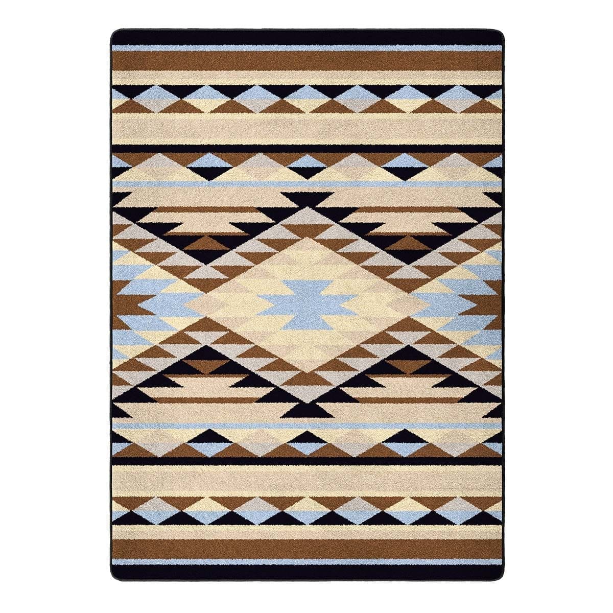 Sallisaw Southwest Area Rugs with Blue - Made in the USA - Your Western Decor