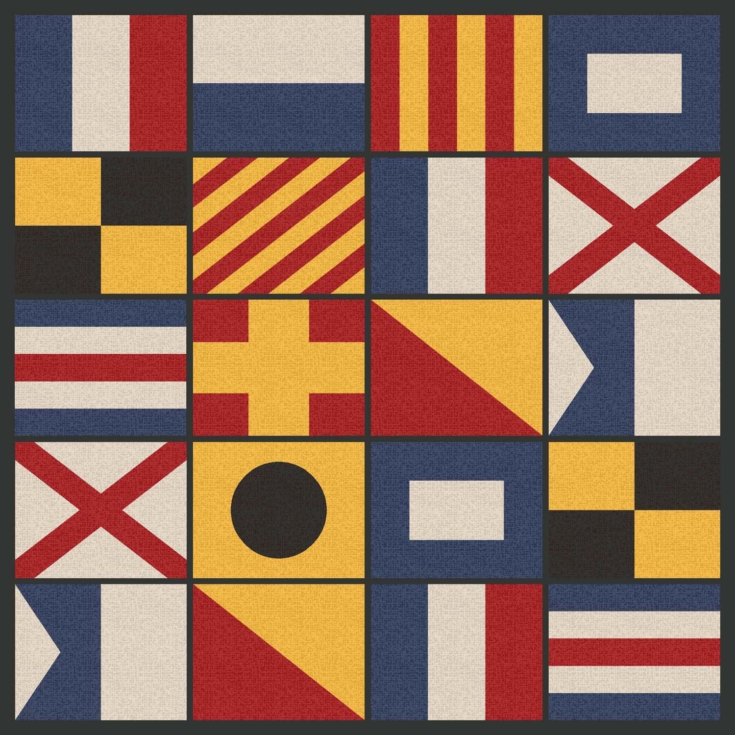 Signal Art Area Rug Multi Color 8' x 8' - Made in the USA - Your Western Decor