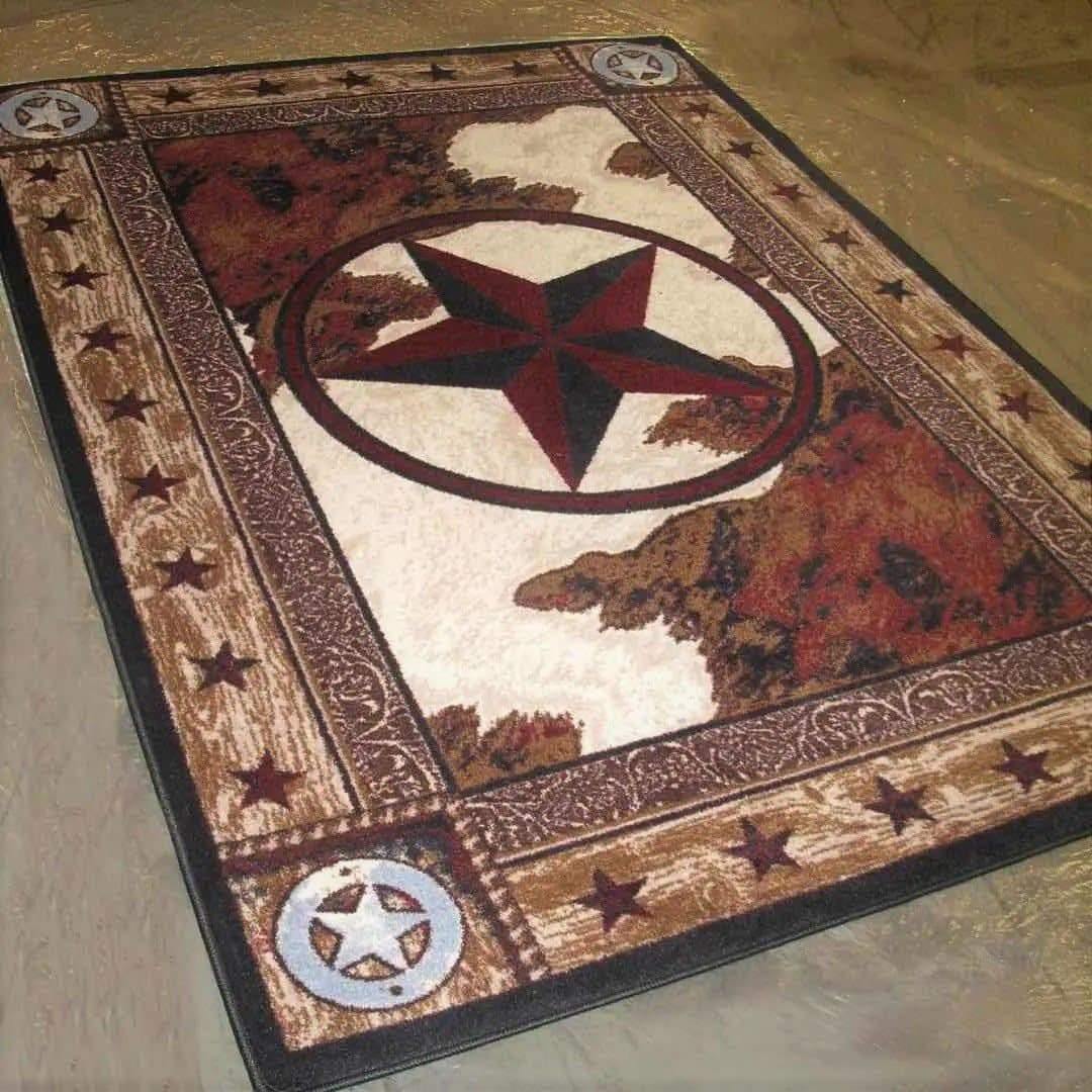 Cowhide Print & Western Star Area Rugs - Your Western Decor, LLC