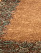 Tooled Floral Western Rug Detail - American made rugs - Blue Mountain Brands USA Home Decor