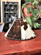 Handmade 18" Tri Color Cowhide Lamp Shade - Blue Mountain Brands USA