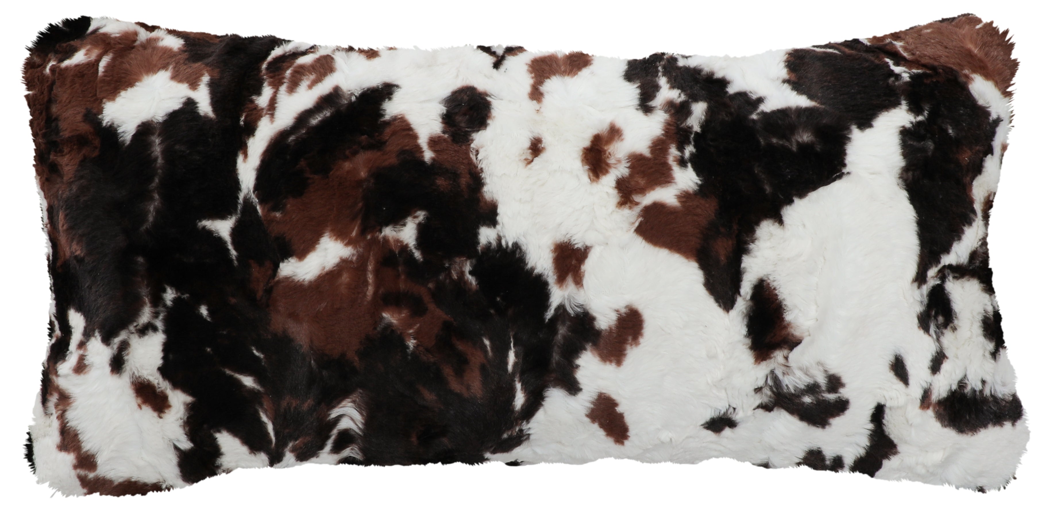 Tri color cuddle fur oblong pillow made in the USA - Your Western Decor
