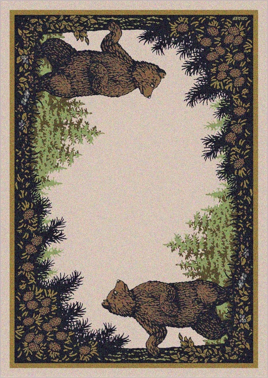 Twin Bears Lodge Area Rugs - Made in the USA - Your Western Decor, LLC