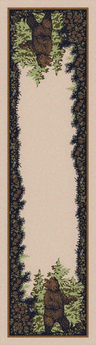 Twin Bears Lodge Floor Runner - Made in the USA - Your Western Decor, LLC