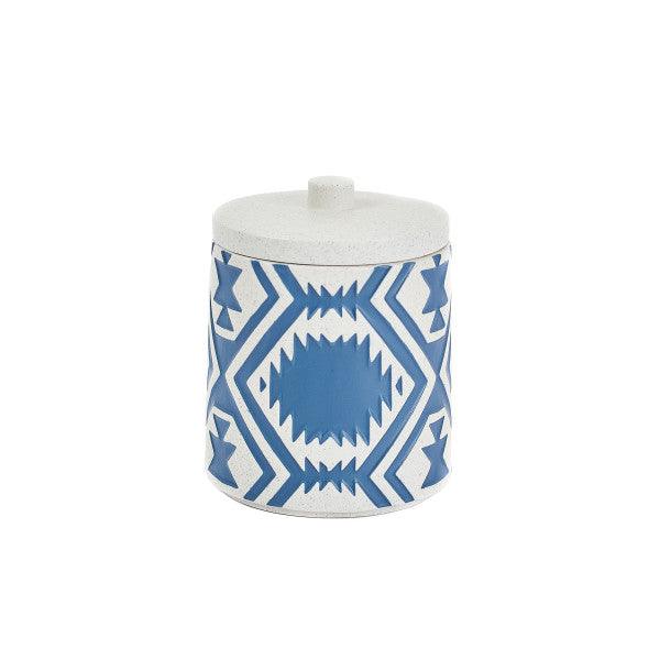 White sands blue and white canister - Blue Mountain Brands Home Decor