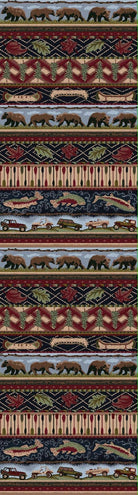Wilderness Trek Multi Color Lodge Floor Runner - Made in the USA - Your Western Decor, LLC