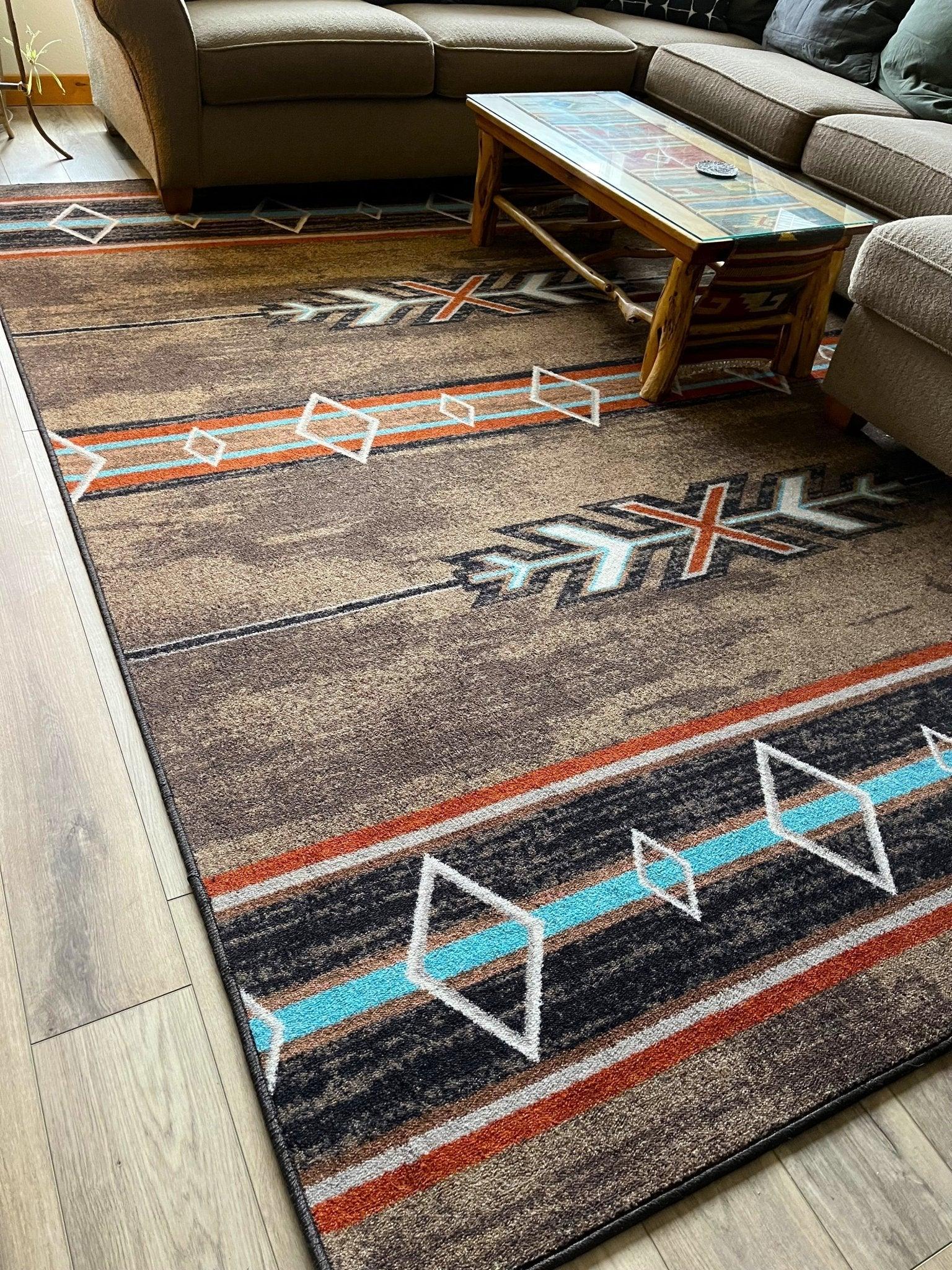 X's & Diamonds Southwestern Area Rugs - Made in the USA - Blue Mountain Brands USA Home Decor