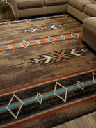X's & Diamonds Southwestern 8x11 Area Rug - Made in the USA - Blue Mountain Brands USA Home Decor