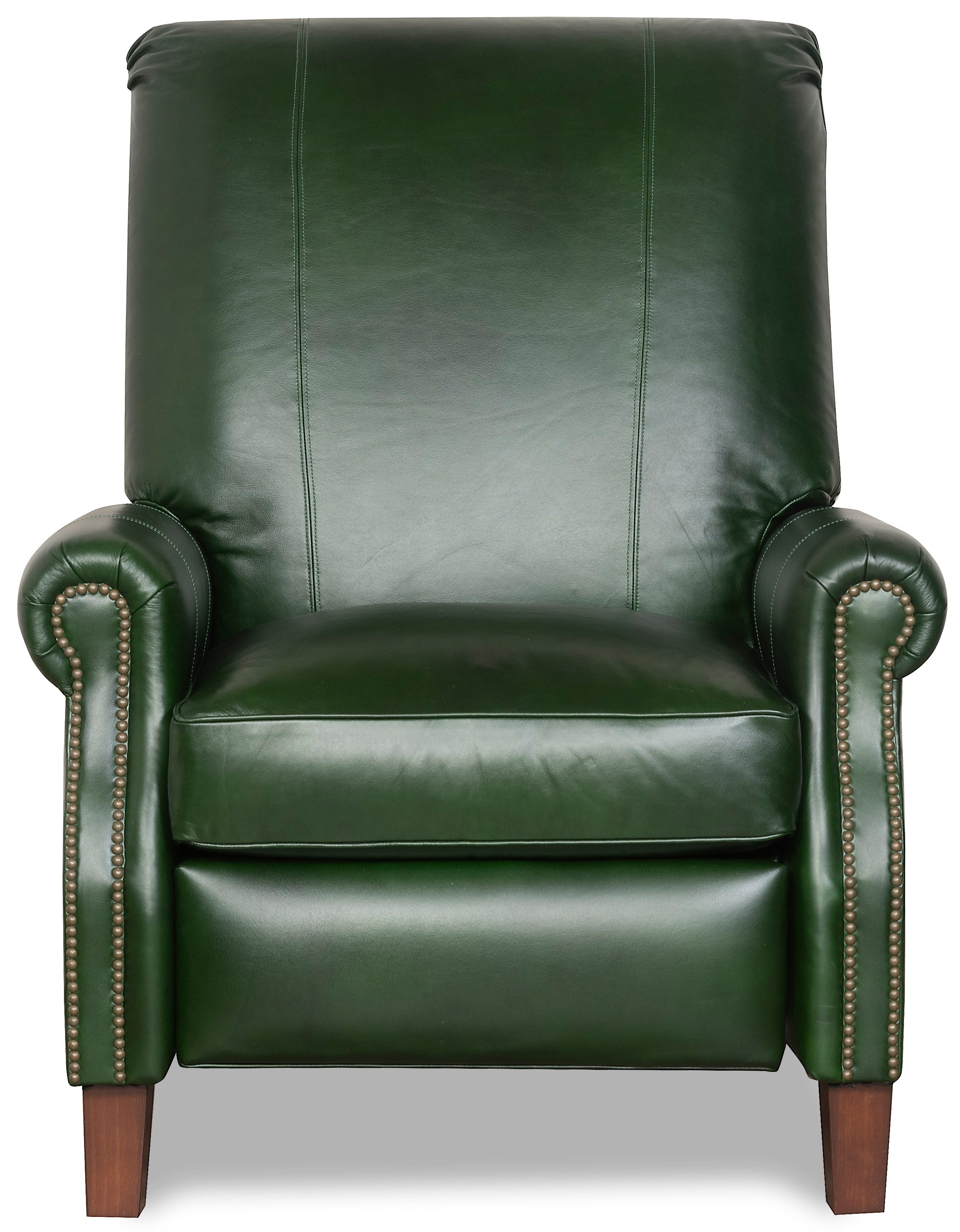Luxury dark green leather recliner, American made