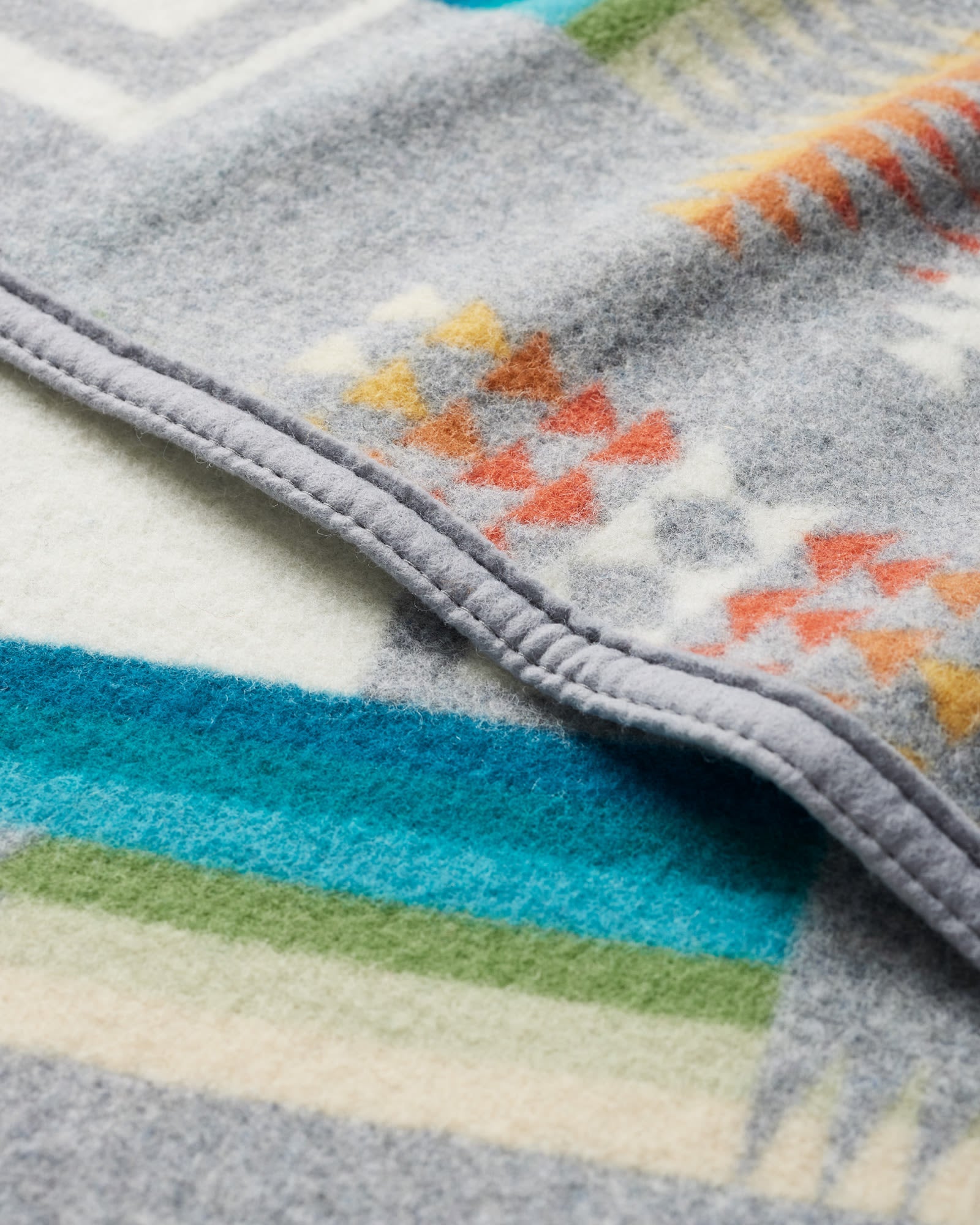 Pendleton Chief Joseph Blanket slate binding detail - Blue Mountain Brands USA