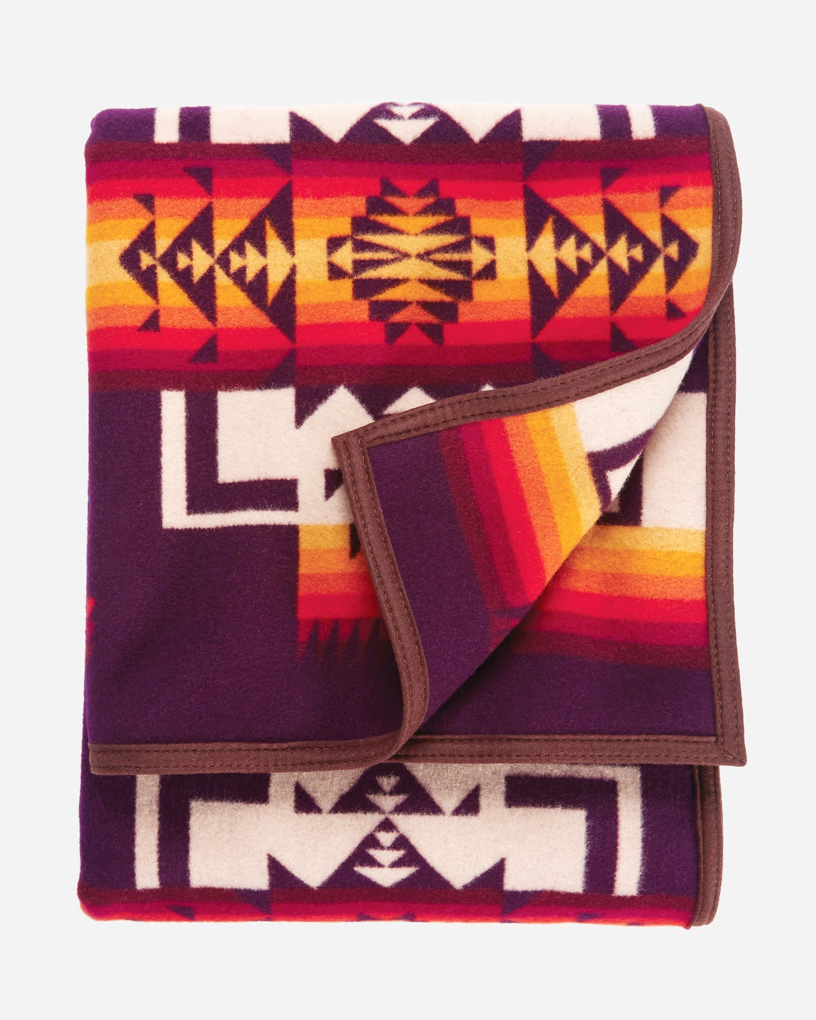 Pendleton Chief Joseph Blanket maroon folded - Blue Mountain Brands USA