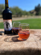 Barbed wire and brands Blue Mountain Brands Stemless Wine Glasses made in the USA